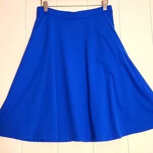 Adrianna Vittadini Cobalt blue  pleated vibrant Fairy Ren Faire circle skirt.